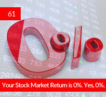 61: Your Stock Market Return is 0%. Yes, 0%.